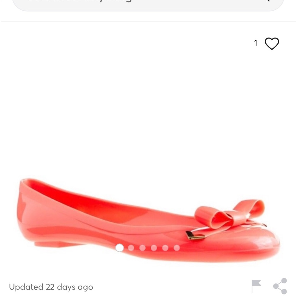 J.Crew Orange Bow Jelly Ballet Flats